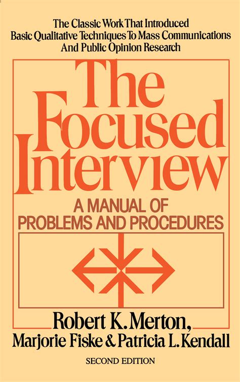 Focused Interview | Book by Robert K. Merton | Official Publisher Page ...