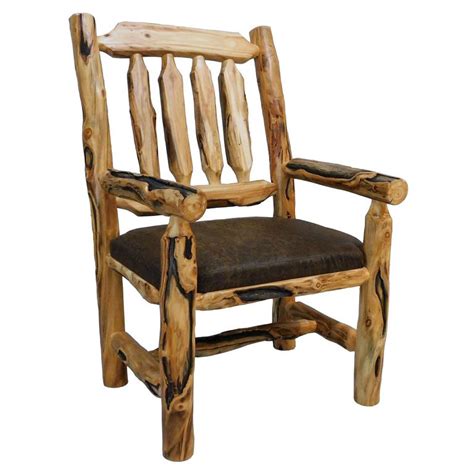 Beartooth Aspen Timberland Upholstered Log Dining Chairs