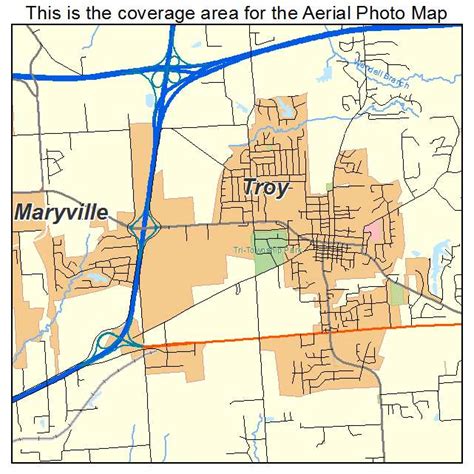 Aerial Photography Map of Troy, IL Illinois