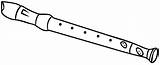 Flute Coloring Pages Printable Sketch Page sketch template