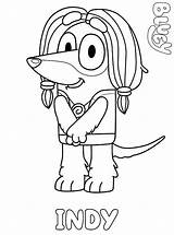 Kids n funcom  Coloring Page Bluey Indy sketch template