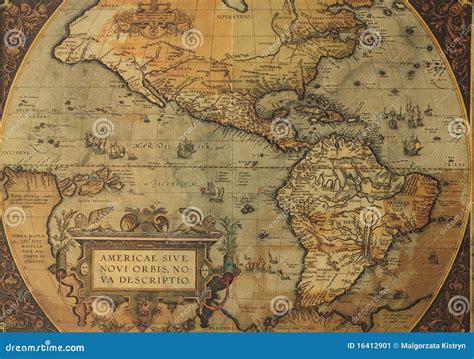 Ancient Maps of North and South America Stock Image - Image of plan, pacific: 16412901