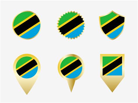 Vector flag set of Tanzania 22822620 Vector Art at Vecteezy