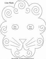Printable Lion Mask Coloring Page Pages sketch template