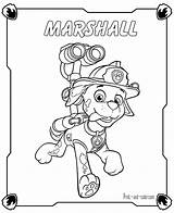 Printable Marshall Paw Patrol Coloring Page sketch template