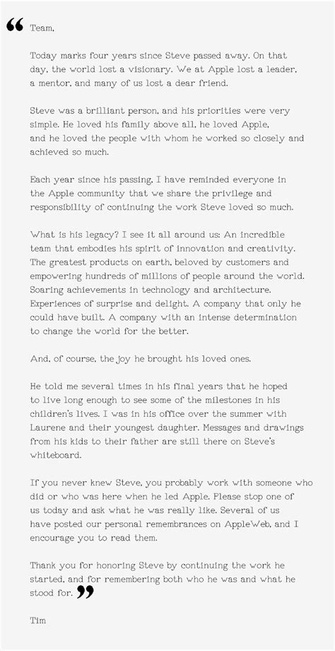 Apple CEO Tim Cook Writes An Inspiring Letter To His Employees As A ...