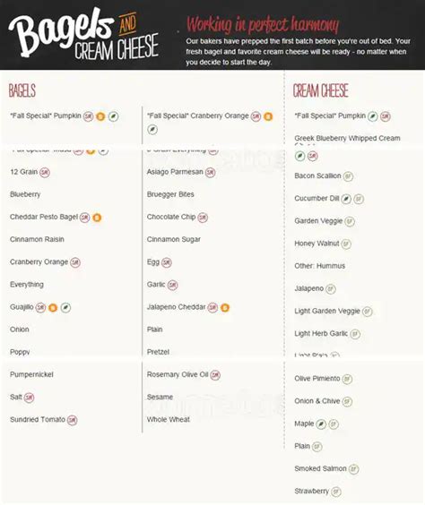 Bruegger's Bagels Menu, Menu for Bruegger's Bagels, Pacific Beach, San Diego - Urbanspoon/Zomato