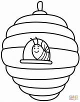 Beehive coloring Page  Free Printable Coloring Pages sketch template