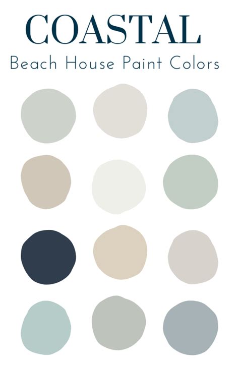 Sherwin Williams Coastal Paint Colors - A Beach Color Palette