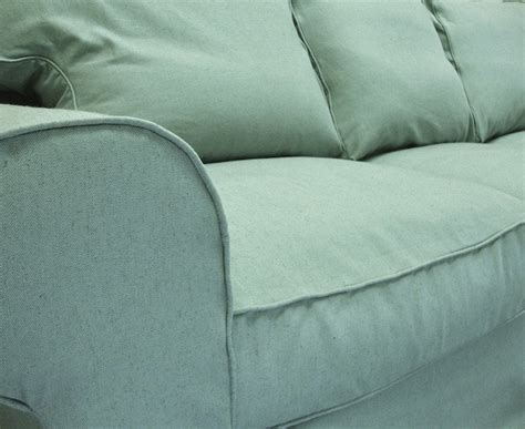 IKEA Ektorp Sofa Custom Slipcover in Sky Linen by FreshKnesting