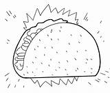 Mexican Foods Taco sketch template