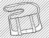 Messenger Bag Coloring Page sketch template
