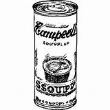 Campbells Soup Can Coloring Page · Creative Fabrica sketch template