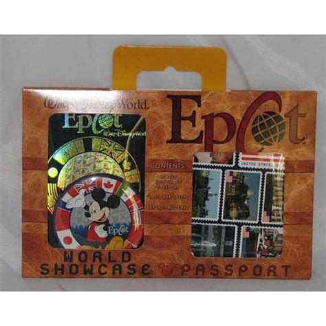 Disney Epcot Passport - World Showcase Sticker and Button Set