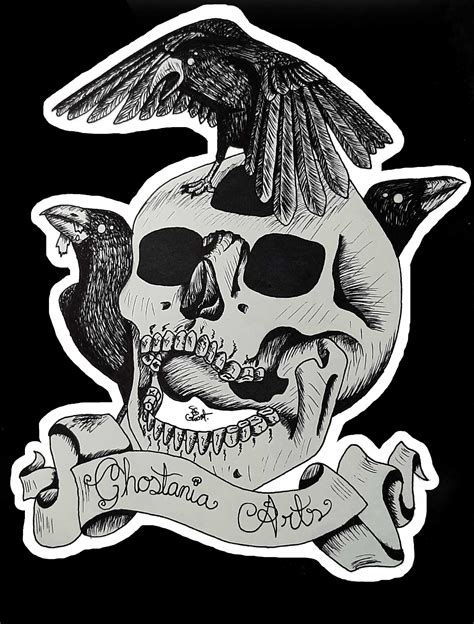 A Murder of Crows is now in the style of a sticker! This is also my ...