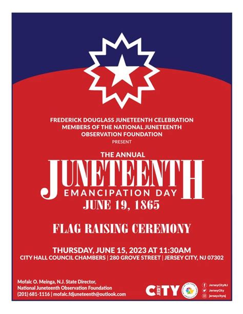 Juneteenth Flag Raising 2023 - Jersey City Cultural Affairs