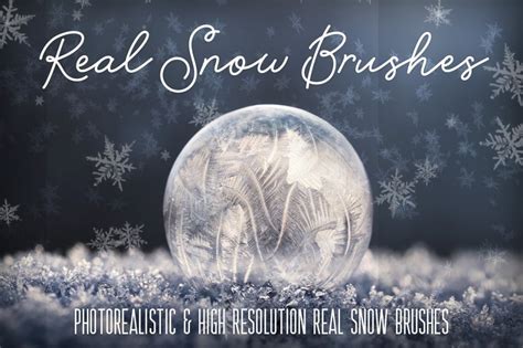 Real Snow Brushes For Photoshop - Design Cuts