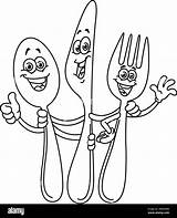 Spoon And Fork Coloring Page Easy Drawing Guides  Vrogueco sketch template