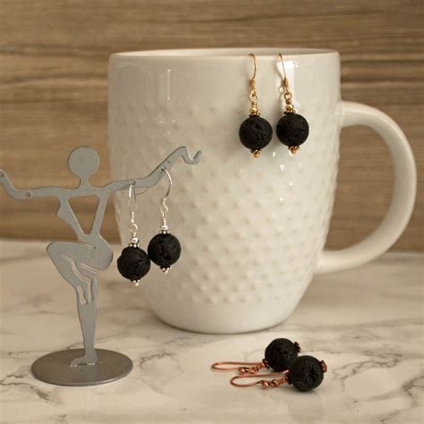 Lava Stone Earrings from Style Avenue Studios | Essential oil jewelry, Lava jewelry, Handcrafted ...