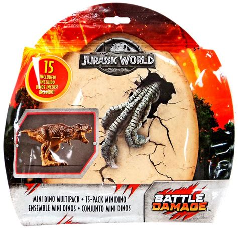 Jurassic World Matchbox Mini Dinosaur Figure Battle Damage 15-Pack ...