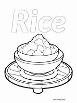 Free Printable A Bowl Of Rice Coloring Page · InkPx sketch template