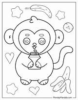 26 Monkey Coloring Pages Free PDF Printables sketch template