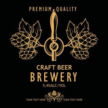 Premium Vector | Beer label design