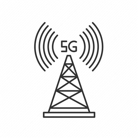 5g, 5g icon, cell tower, cell tower icon, coverage, network ...