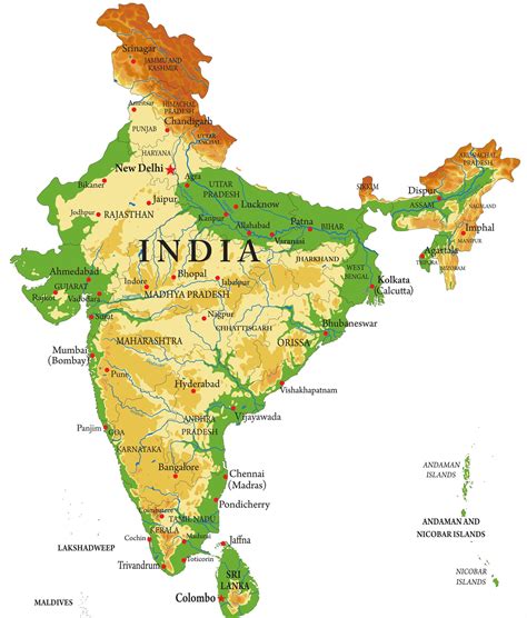 India Map In The World - United States Map