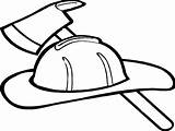 Firefighter Hat Coloring Page  Home sketch template