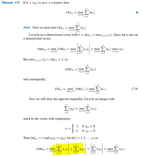 normed spaces - Matrix norm inducted by infinite vector norm - Mathematics Stack Exchange