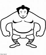 Sumo coloring Page sketch template
