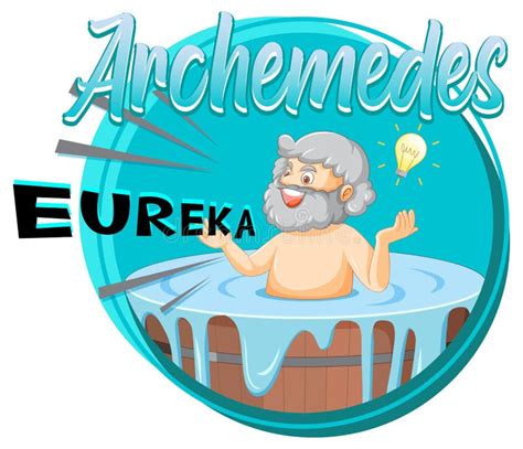 Archimedes eureka bathroom stock illustration. Illustration of bathe - 100816765