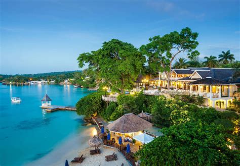 Aerial view Sandals luxury Royal Plantation resort in Jamaica