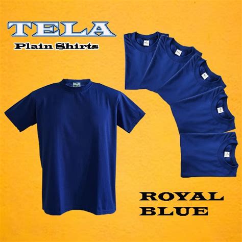 Round Neck Adult Plain T-Shirt Unisex: TELA (ROYAL BLUE) | Shopee ...