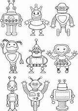 Robot Coloring Pages Free Printable sketch template