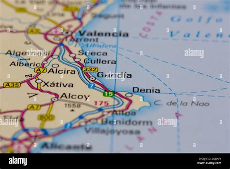 Map of gandia spain hi-res stock photography and images - Alamy