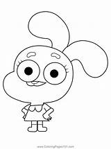 Anais Errrrrr Watterson The Amazing World Of Gumball Coloring Page For  sketch template