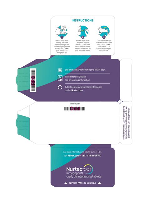 Nurtec ODT - FDA prescribing information, side effects and uses