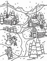 Printable Winter Coloring Page sketch template