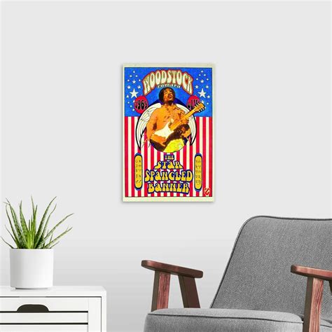 Jimi Hendrix Woodstock Star Spangled Banner Wall Art, Canvas Prints, Framed Prints, Wall Peels ...