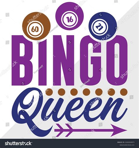 Bingo Queen Svg Printable Vector Illustration Stock Vector (Royalty ...