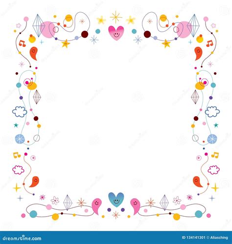 Abstract art cute frame stock vector. Illustration of copy - 134141301