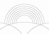 Rainbow Above Field coloring Page  ColouringPages sketch template