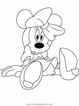 Baby Minnie Mouse Coloring Page For Kids  Free Printable sketch template