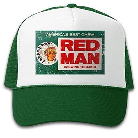 Amazon.com: Red Man Chewing Tobacco Vintage Style Trucker Hat Redman Retro Classic Snapback Cap ...