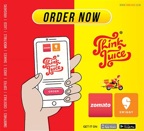 ZOMATO SWIGGY - THINK JUICE AD on Pantone Canvas Gallery