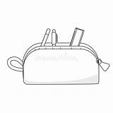 Pencil Case Coloring Stock Illustrations – 265  sketch template
