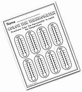COLOR THE THERMOMETER WORKSHEET  Free School printables sketch template