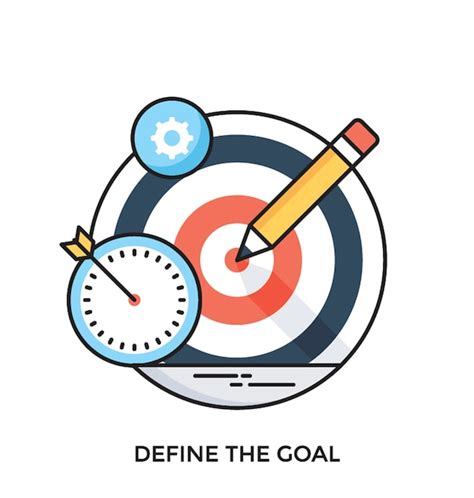 Define the goal flat vector icon | Premium Vector